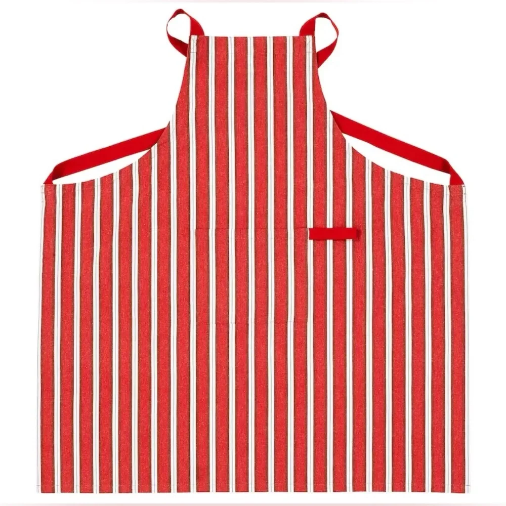 IKEA Vinterfint red striped Adult Apron NWT